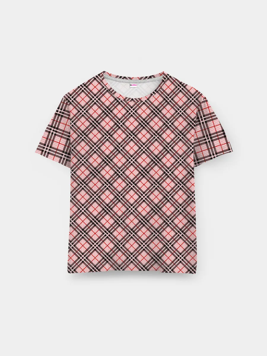 Мужская базовая футболка / Костюм в клетку