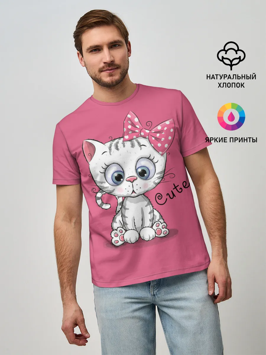 Мужская базовая футболка / Cute