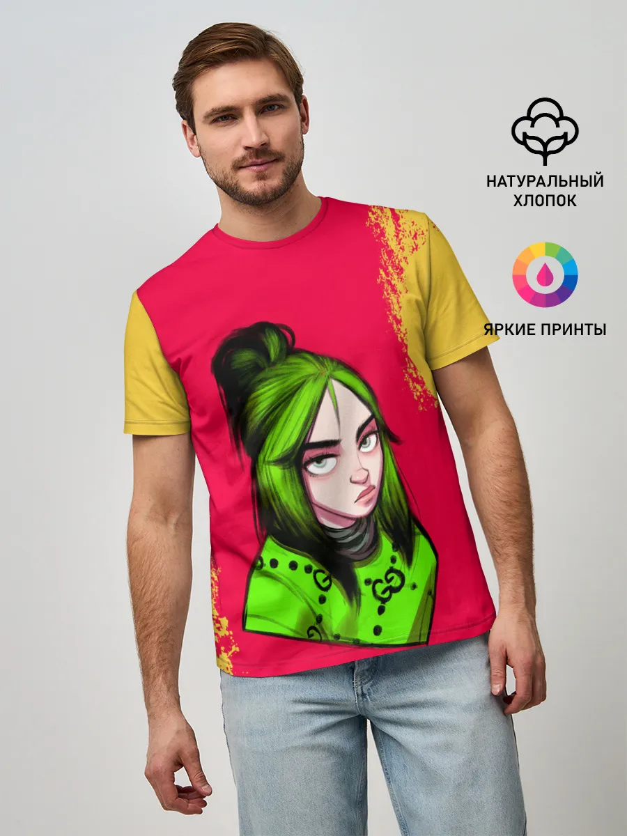 Мужская базовая футболка / BILLIE EILISH | БИЛЛИ АЙЛИШ