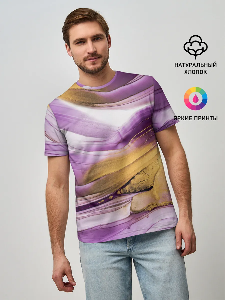 Мужская базовая футболка / Наслоение красок
