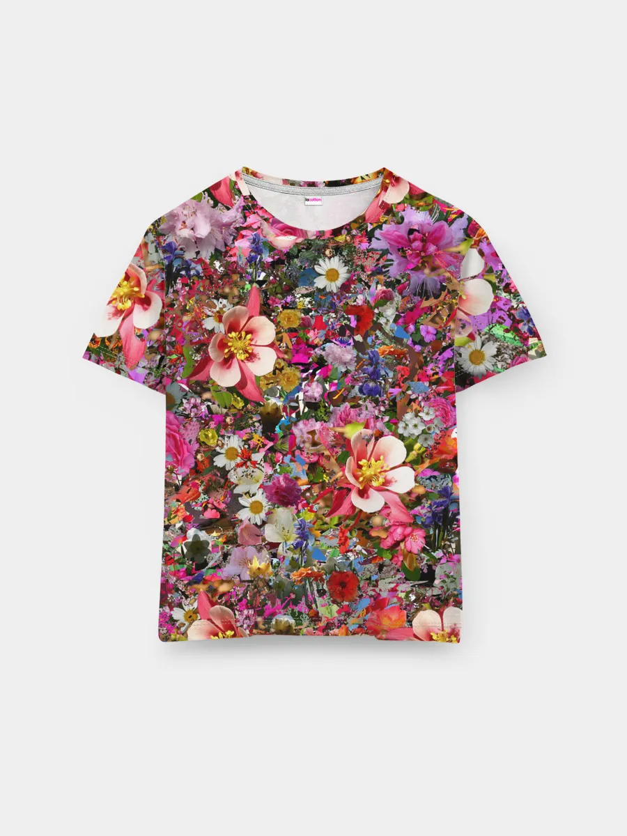 Мужская базовая футболка / Разные цветы