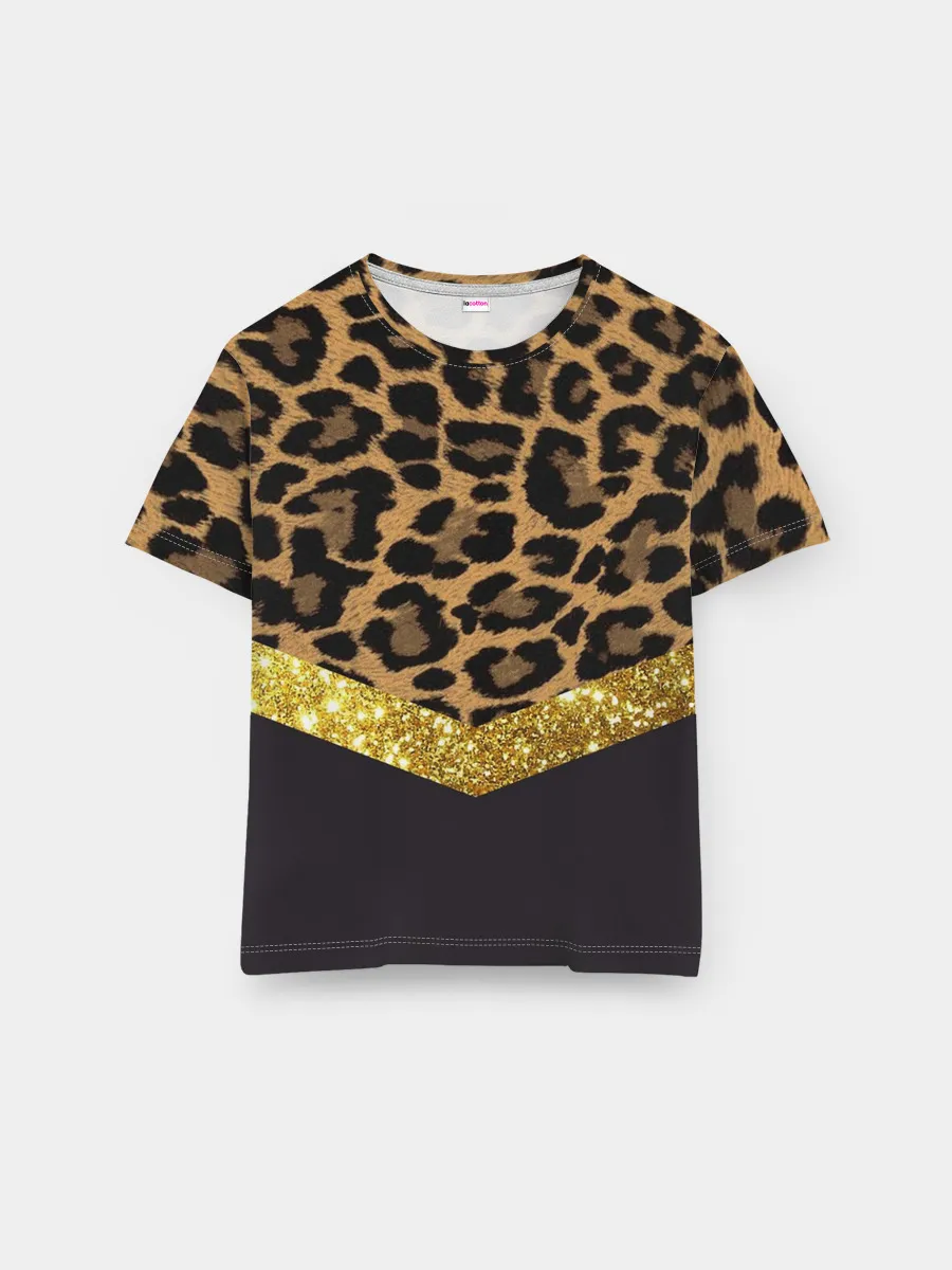 Мужская базовая футболка / Леопардовый принт