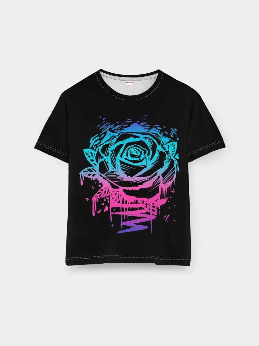 Мужская базовая футболка / Неоновая Роза | Neon Rose