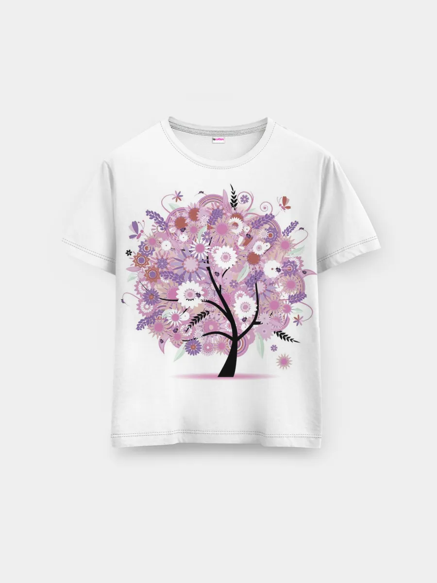 Мужская базовая футболка / Цветочное Дерево
