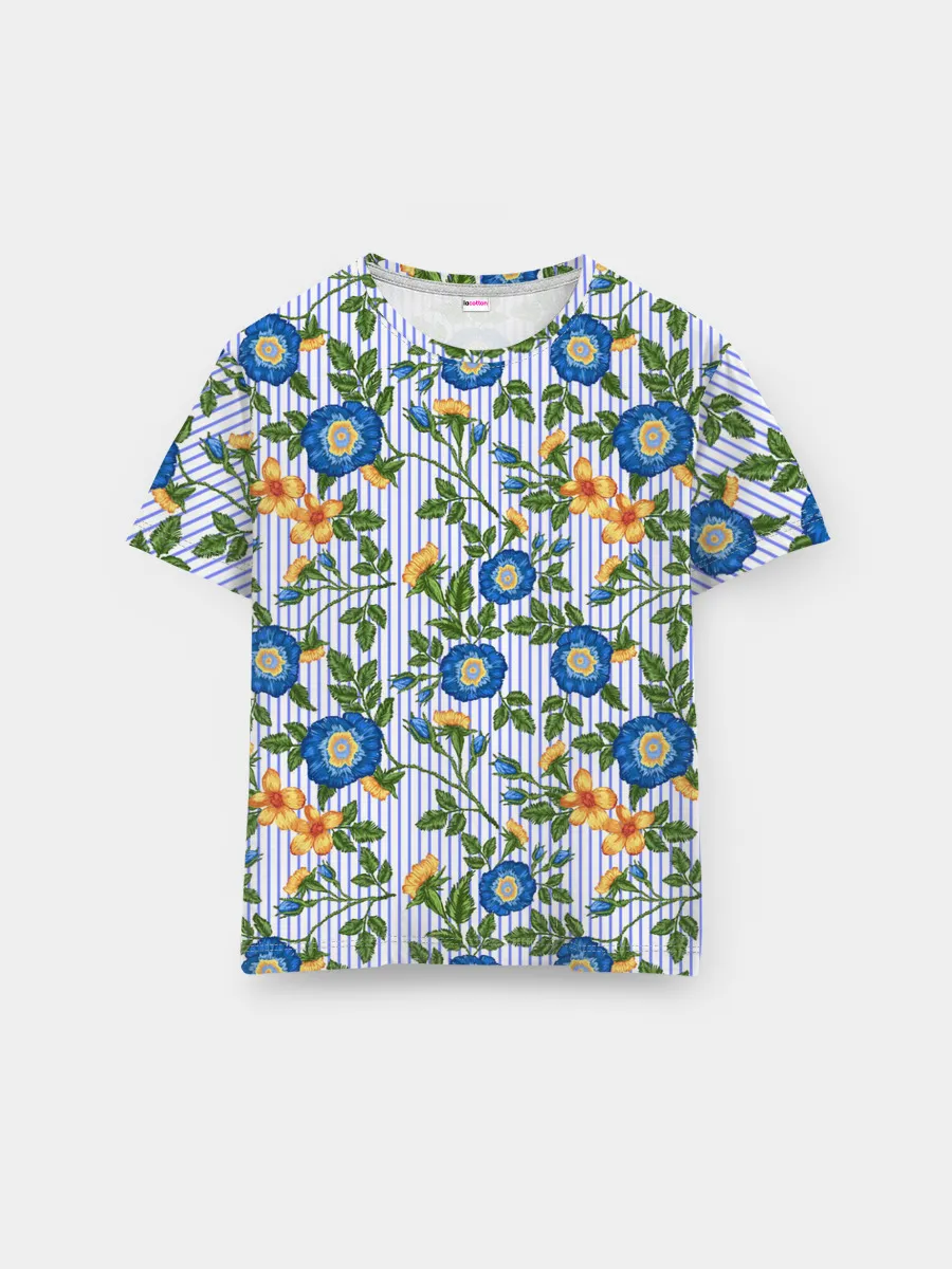 Мужская базовая футболка / Цветочки