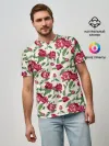 Мужская базовая футболка / Цветочный узор
