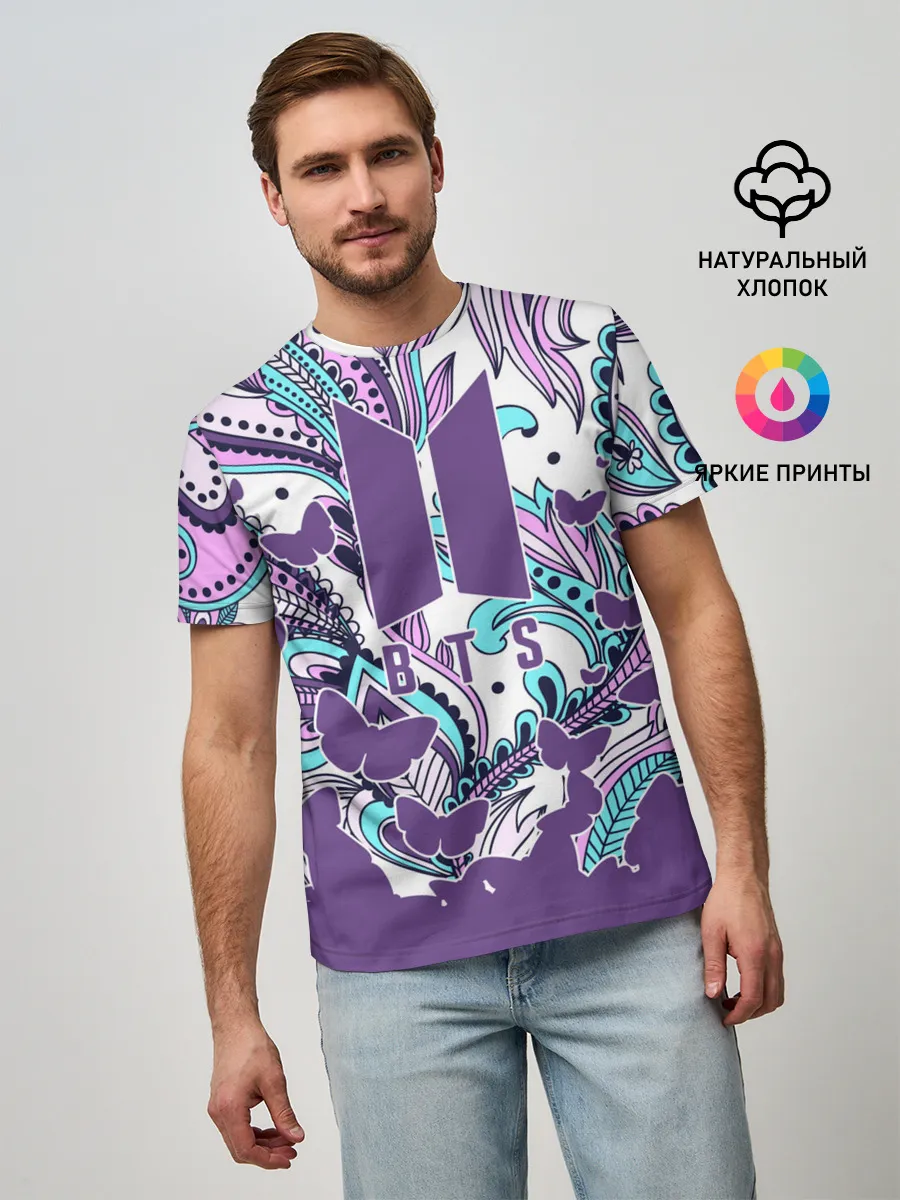 Мужская базовая футболка / BTS