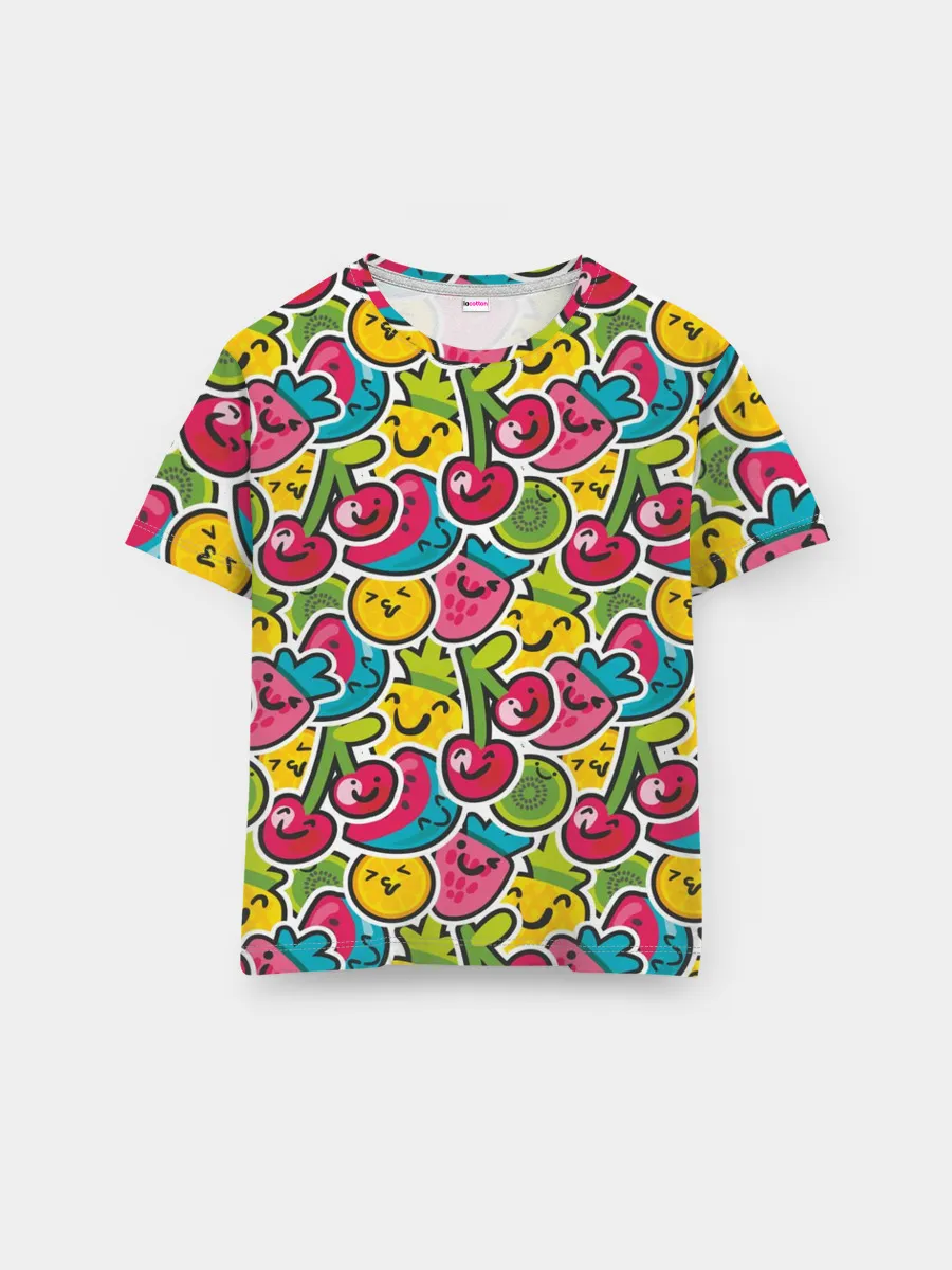 Мужская базовая футболка / Лето. Ягоды. Фрукты