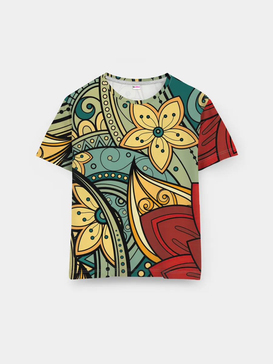 Мужская базовая футболка / Векторная клумба