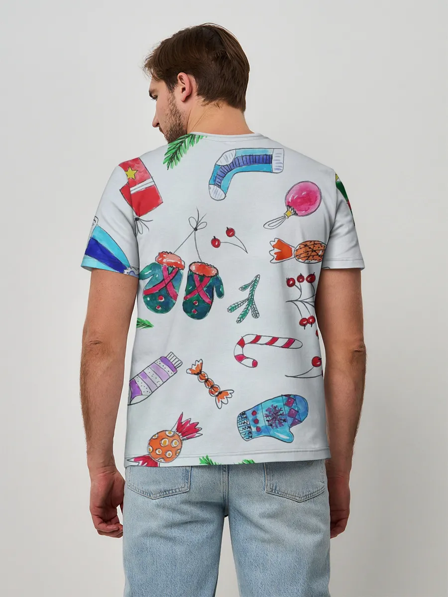 Мужская базовая футболка / шарики фонарики