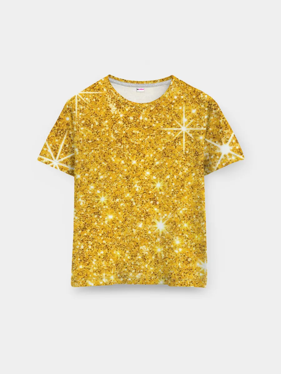 Мужская базовая футболка / Золотой блеск