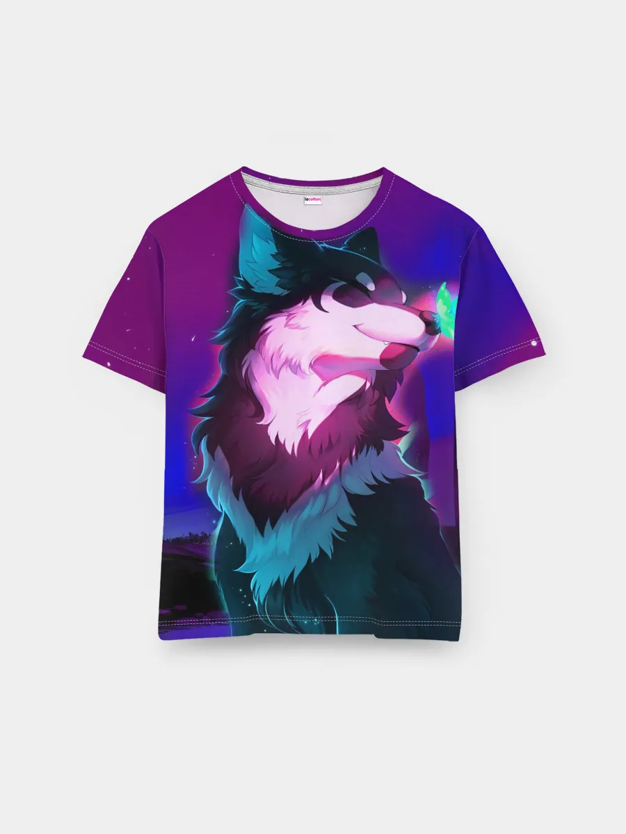 Мужская базовая футболка / Сказочный волк