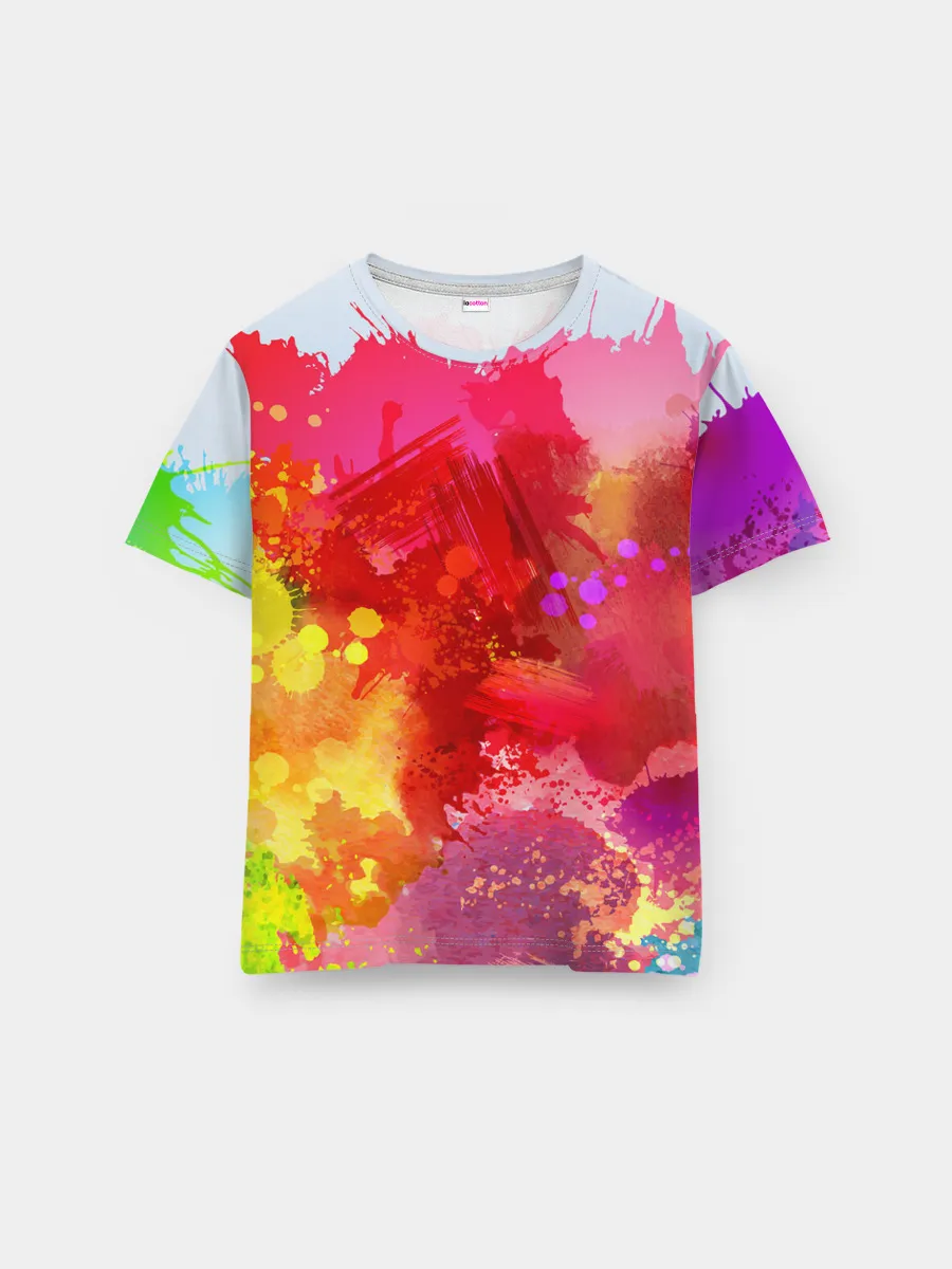 Мужская базовая футболка / брызги краски