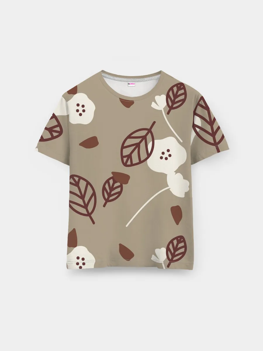 Мужская базовая футболка / Цветочный принт