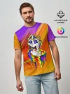 Мужская базовая футболка / Единорог | Unicorn | Rainbow