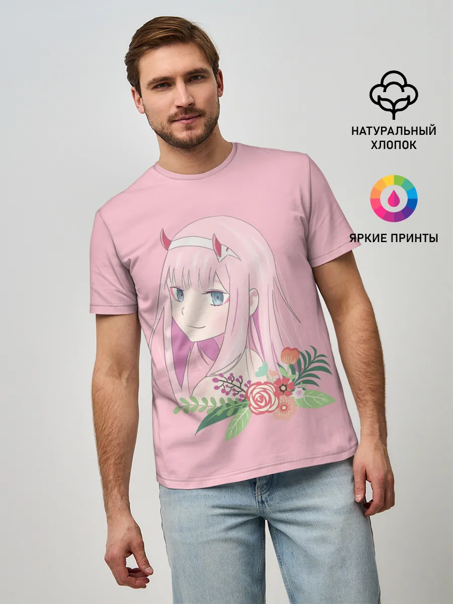 Мужская базовая футболка / Pink Zero Two