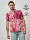 Мужская базовая футболка / Розовые Розы