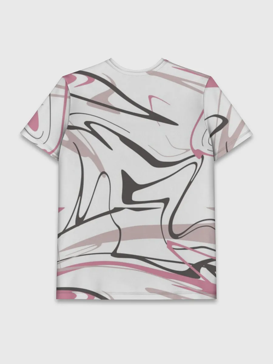 Мужская базовая футболка / Хаотичные линии