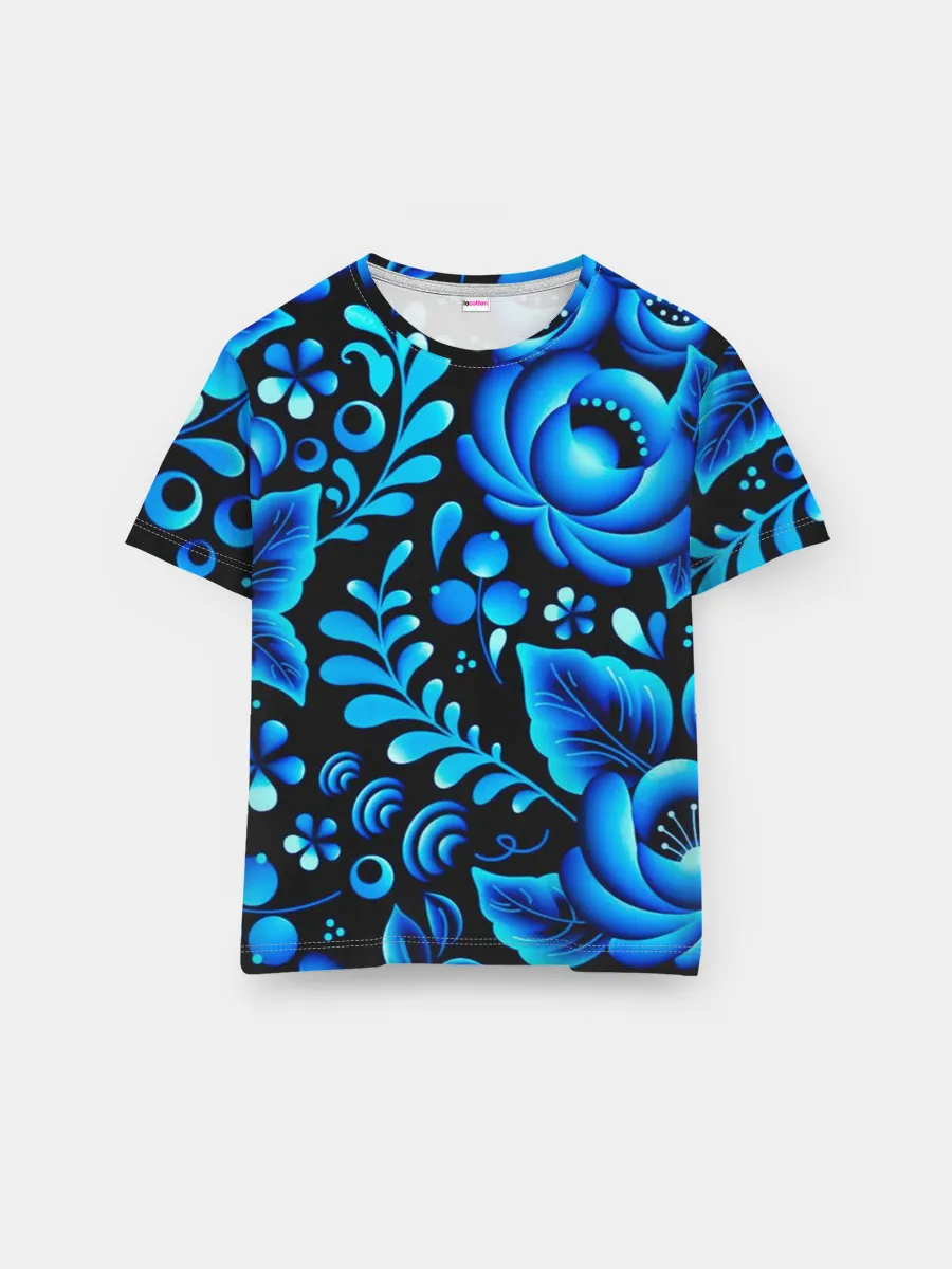 Мужская базовая футболка / Гжель