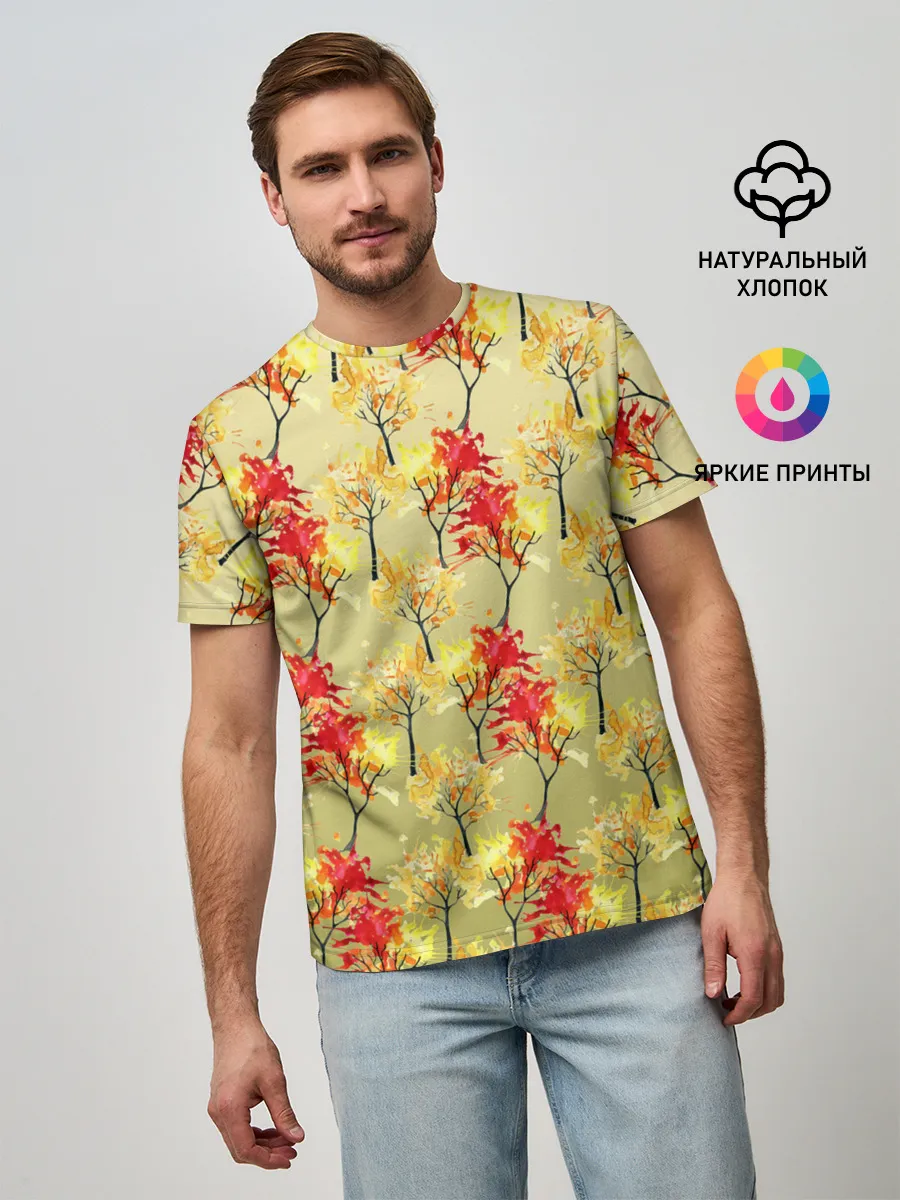 Мужская базовая футболка / самый осенний принт