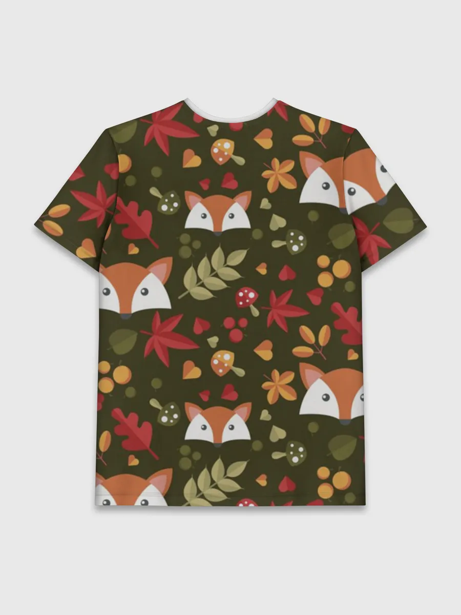Мужская базовая футболка / Лисоньки в лесу