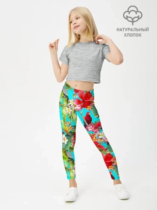 Леггинсы для девочки / Тропический мир
