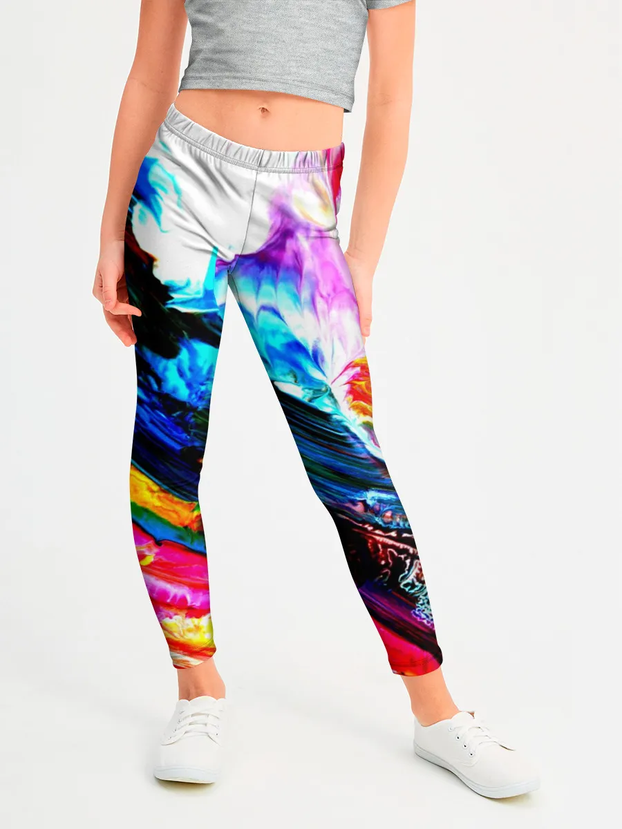 Леггинсы для девочки / Абстракция красок