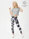 Леггинсы для девочки / Городской камуфляж