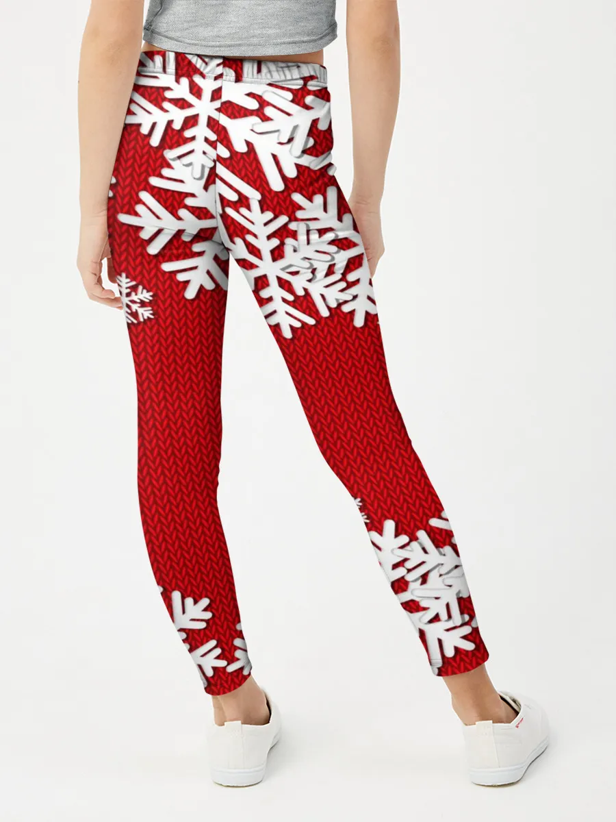 Леггинсы для девочки / Снежинки