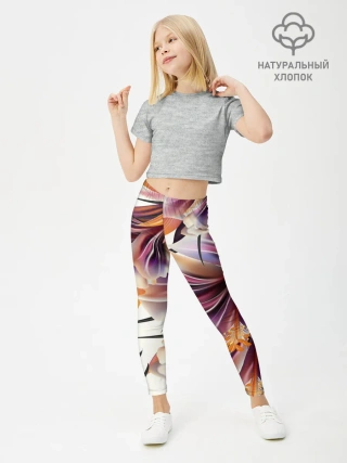 Леггинсы для девочки / Необычный цветок