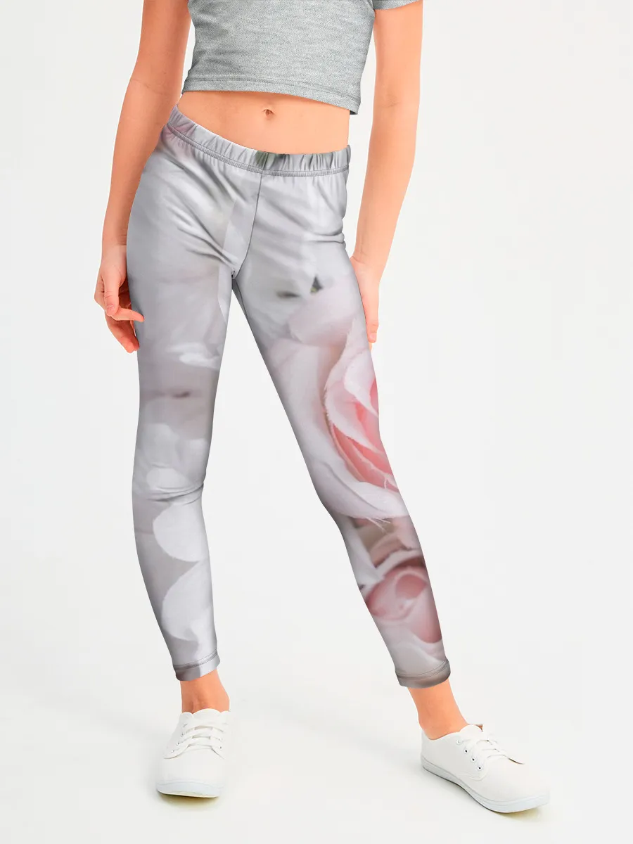 Леггинсы для девочки / розы