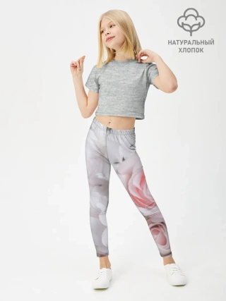 Леггинсы для девочки / розы