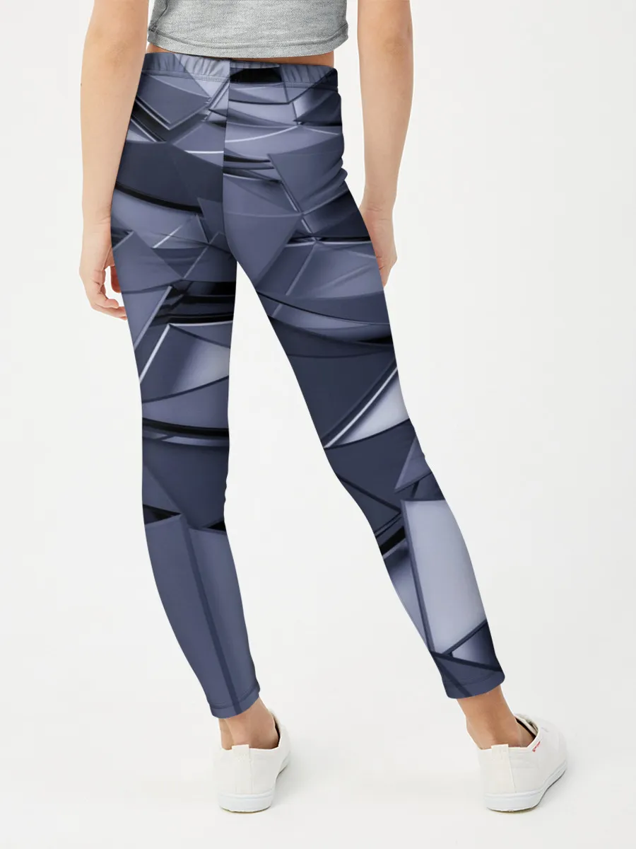 Леггинсы для девочки / Metalic geometry