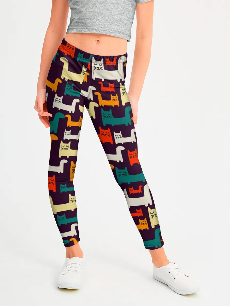 Леггинсы для девочки / Найди чёрного кота