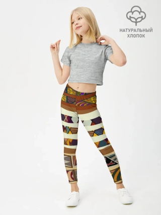 Леггинсы для девочки / Африканская мозаика