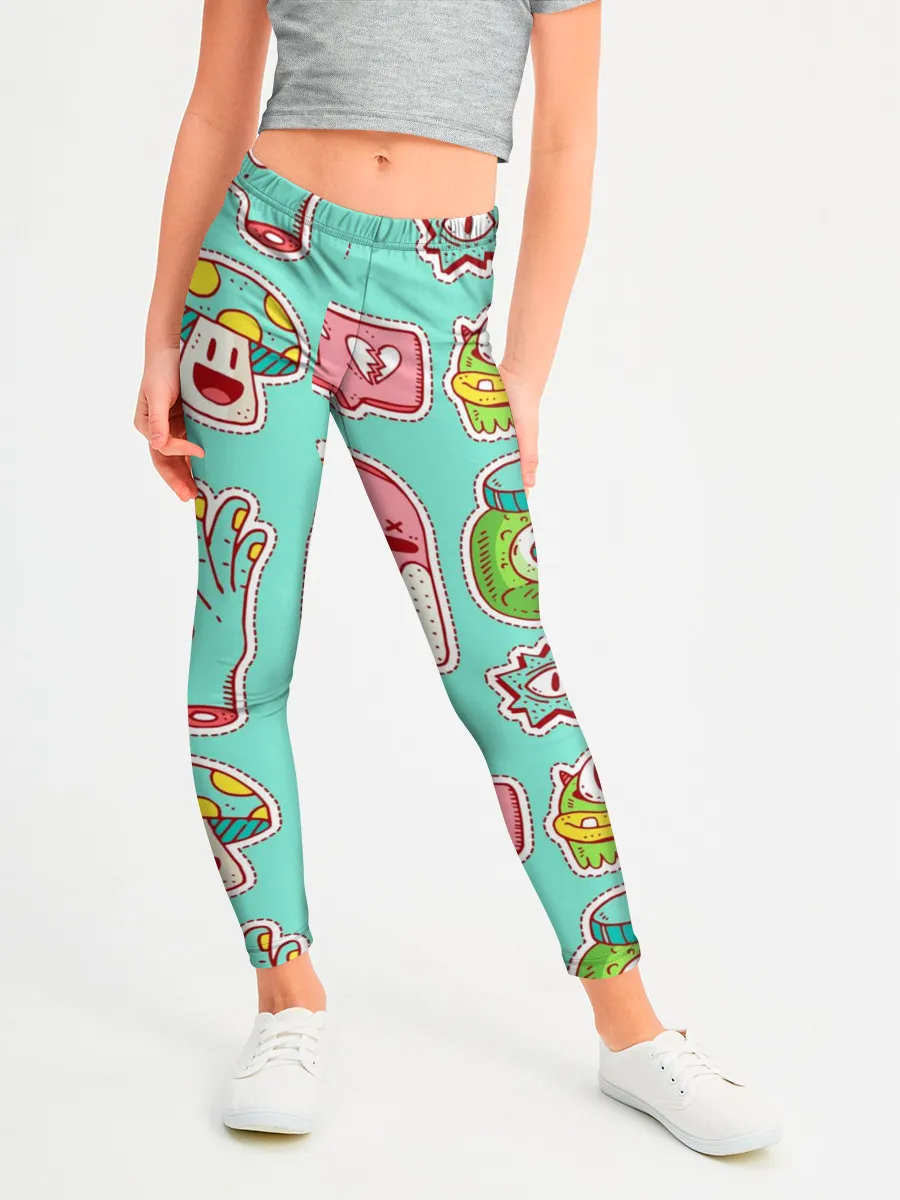 Леггинсы для девочки / Яркие монстрики