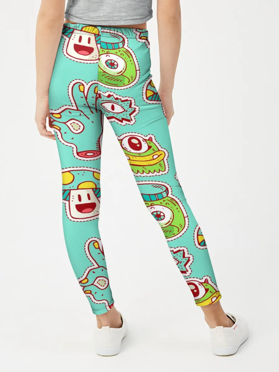 Леггинсы для девочки / Яркие монстрики