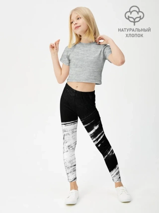 Леггинсы для девочки / abstraction black&white