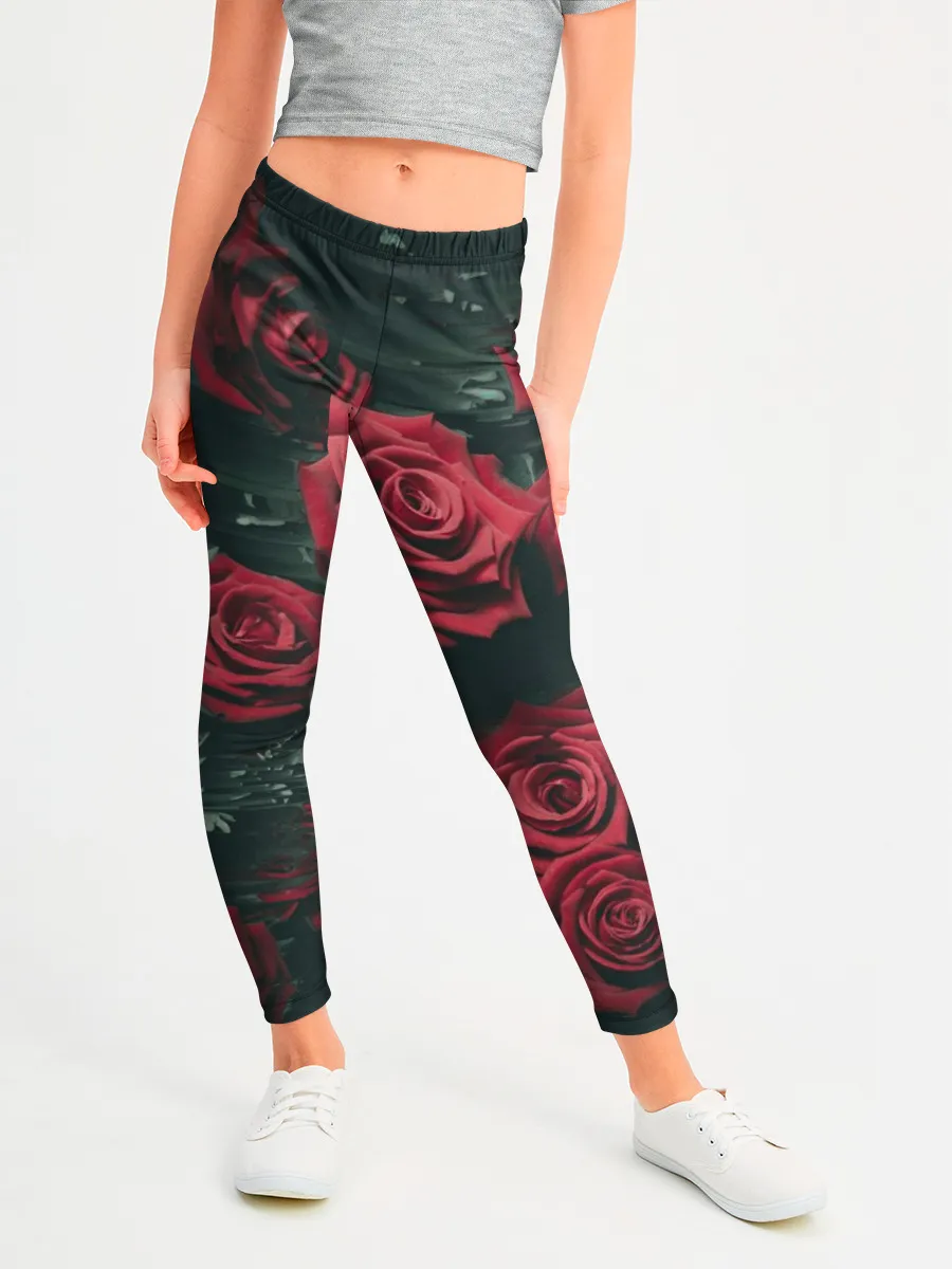 Леггинсы для девочки / Цветы Розы