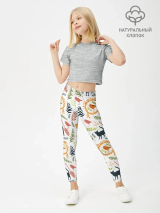 Леггинсы для девочки / О кошках и птичках