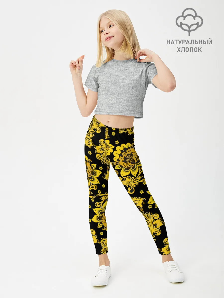 Леггинсы для девочки / Хохлома