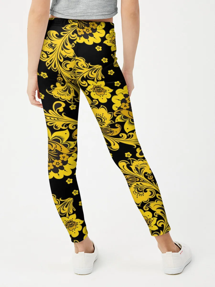 Леггинсы для девочки / Хохлома