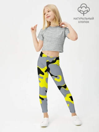 Леггинсы для девочки / Yellow camouflage