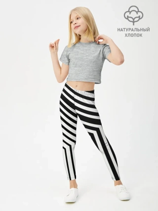 Леггинсы для девочки / Кибер Зебра
