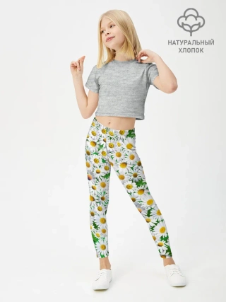 Леггинсы для девочки / Ромашки