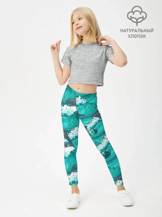 Леггинсы для девочки / Дельфины