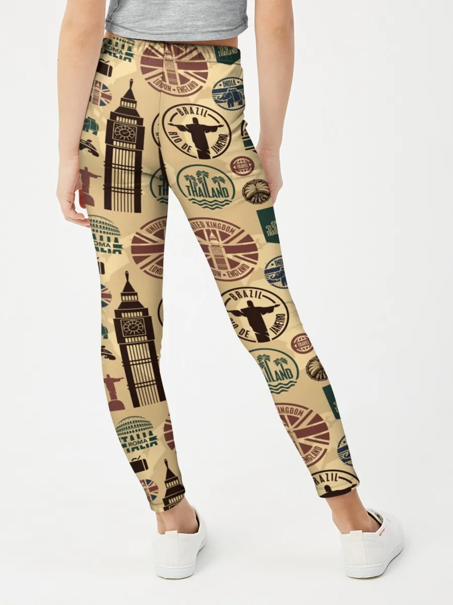 Леггинсы для девочки / Путешествие