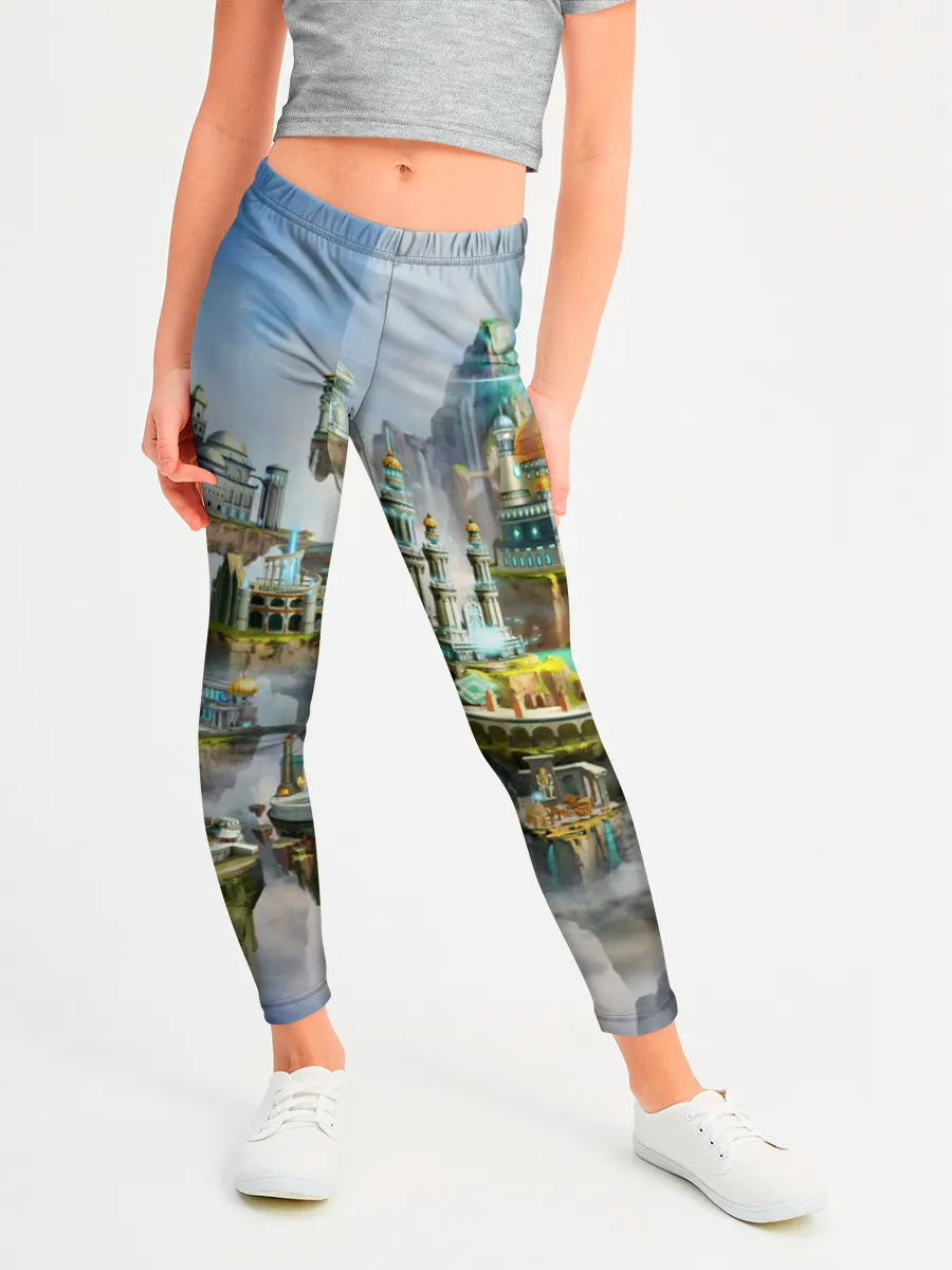 Леггинсы для девочки / Город в небе