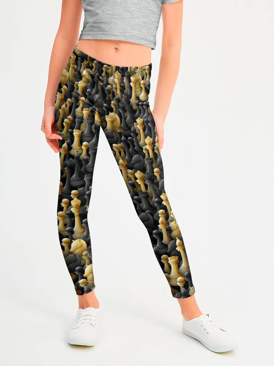 Леггинсы для девочки / Шахматы
