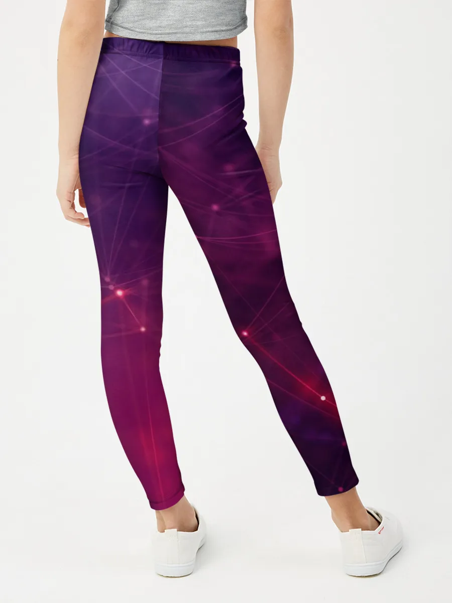 Леггинсы для девочки / Космическая текстура